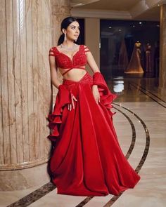 Looking for the perfect gown design for your wedding? Well, check out this list of gorgeous gowns that brides and bridesmaids flaunted for the wedding. #gown #gowndesign Reception Outfit For Bride Indian, Niki Mehra, Reception Outfit For Bride, Lengha Blouse Designs, Bride Indian, Reception Outfit, Couture Outfits, Wedding Dresses For Girls