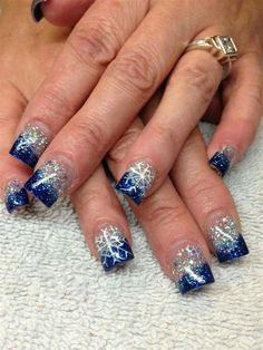 Blue And Silver Winter Nails. There are any references about Blue And Silver Winter Nails in here. you can look below. I hope this article about Blue And Silver Winter Nails can be useful for you. Please remember that this article is for reference purposes only. #blue #and #silver #winter #nails Blue Christmas Nail Designs, Snowflakes Nails, Blue Christmas Nails, Snowflake Nail Design, Blue And Silver Nails, Winter Nails Acrylic, Christmas Gel Nails