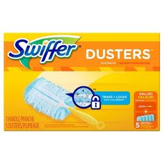 a box of swiffer dusters on a white background