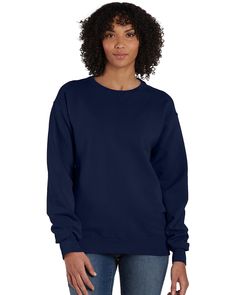 Unisex 7.2 oz., 80/20 Crew Sweatshirt - NAVY - S | ComfortWash by Hanes Crew Sweatshirt in Navy Blue Size Small | Cotton/Polyester Blend No Cap, Performance Wear, Crew Sweatshirts, American Apparel, Unisex Sweatshirt, Apparel Accessories, 4 Inch, Work Wear, Crew Neck Sweatshirt