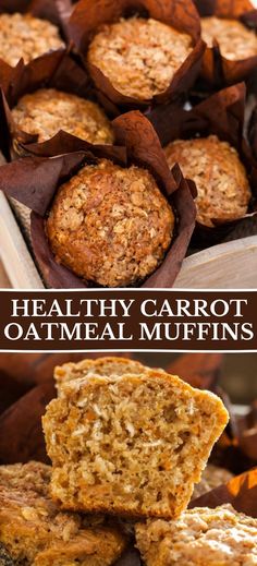 healthy carrot oatmeal muffins are the perfect breakfast treat