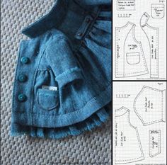 the pattern for this jacket is easy to sew, and has buttons on each side