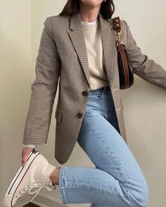 Outfit Chic, Business Casual Outfits For Work, Outfit Jeans, Looks Street Style, Stylish Work Outfits, 가을 패션