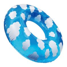 an inflatable swimming ring with clouds on it