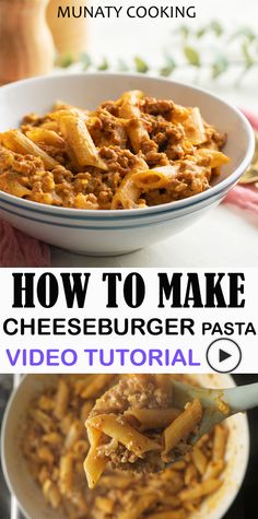 how to make cheeseburger pasta with video