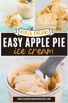 an easy ice cream recipe in a glass bowl