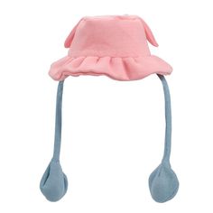 Add a kawaii touch to your wardrobe with this My Melody bucket hat. Custom designed to look like Sanrio’s beloved My Melody character—complete with Melody's blue bow—the cap includes cute ears that “jump” when you squeeze the tassel paws. A microfleece inner lining keeps your head warm in cold weather, while the 58cm measurements mean this cap is constructed to fit most adult heads comfortably. To keep your My Melody hat looking its best, simply handwash the acrylic yarn with cold water, then la Pink Kawaii Hat One Size Fits Most, Cute Blue Bucket Hat, Cute Adjustable Winter Bucket Hat, Playful Short Brim Hat, Playful Adjustable Mini Bucket Hat, Cute Adjustable Light Blue Hat, Playful Pink Bucket Hat With Short Brim, Playful Pink Bucket Hat, Adjustable Cat Ears Novelty Hats