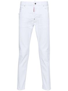 optical white stretch-cotton denim mid-rise belt loops classic five pockets logo-engraved silver-tone buttons slim cut logo patch to the rear concealed fly and button fastening Silver Engraving, Jeans White, Jeans Slim, Slim Fit Jeans, Stretch Jeans, Fit Jeans, Cotton Spandex, Stretch Cotton, Patch Logo