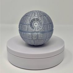 Deck The Halls With The Power Of The Dark Side Using Our 3d Printed, Star Wars Death Star Christmas Tree Topper. Impeccably Crafted, This Eye-Catching Ornament Brings The Iconic Death Star To Your Holiday Festivities. A Must-Have For Any Star Wars Enthusiast, It Captures The Essence Of The Galaxy's Ultimate Weapon In Stunning Detail. 3” Sphere Star Christmas Tree Topper, Star Christmas Tree, Shoe Ornaments, Holiday Snowflakes, Nutcracker Soldier, Star Christmas, Christmas Tree Topper, Silver Ornaments, Bottle Brush Trees