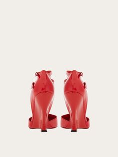 Pump with wedge heel - Shoes - Women Ferragamo Pumps, Heels Online, Red Pumps, Shoes Heels Wedges, Belt Accessories, Feminine Look, Wedge Heels, Women's Pumps, David Jones