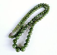 New! Antique Vintage Natural Chinese Green Jade Beads Necklace 76 gr was just added to eBay. Check it out! #eBay #eBaySeller Classic Green Beaded Necklaces With Round Beads, Classic Jade Necklaces With Round Beads, Classic Jade Necklace With Round Beads, Traditional Jade Beaded Necklaces, Traditional Green Necklaces With 8mm Beads, Jade Necklaces With Large Round Beads, Traditional Green Necklace With 8mm Beads, Vintage Jade Beaded Necklaces, Vintage Jade Necklaces With Round Beads