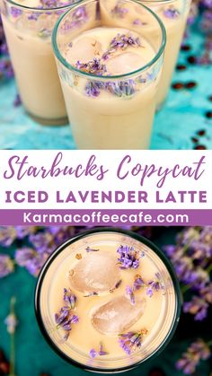 starbuck's copypaat iced lavender latte is an easy and delicious drink to make at home