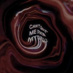 the words can't save me from my heart are shown in an abstract swirl