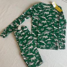 Nwt Gap Kids Pajama Set In Excellent Unused Condition From Smoke Free Home. Long Sleeve, Size 12 Snug Fit Pajamas Casual Green Dinosaur Print Sets, Casual Green Sets With Dinosaur Print, Gap Long Sleeve Loungewear Set, Cotton Long Sleeve Dinosaur Print Set, Cotton Long Sleeve Sets With Dinosaur Print, Gap Long Sleeve Sleepwear For Bedtime, Gap Long Sleeve Sleepwear, Gap Cotton Bedtime Sets, Long Sleeve Green Sleepwear For Playwear