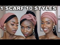 10 QUICK AND EASY WAYS TO STYLE 1 HEADSCARF | HEADWRAP | TURBAN WITH KNOTLESS BRAIDS - YouTube How To Tie A Head Scarf With Locs, Scarf With Ponytail Hairstyles Black Women, Braids With Scarves, Styling Box Braids With Scarf Head Wraps, Headwraps For Braids, How To Tie A Scarf With Braids, Head Wrap Ponytail, How To Pack Natural Hair, How To Tie Scarf On Braids