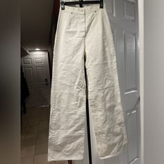 Vintage Pair, But Looks Absolutely Brand New, No Stains, Damage, Fraying, Or Any Type Of Noticeable Wear. Thick 100% Cotton Non Stretch Fabric. Rivet Details On Front But No Pockets.No Pockets On Back, No Belt Loops. Seams On Each Of The Back Of The Legs. Very Clean And More Dressed Up Pair Looking Pair Of Jeans. Tagged Size 28 But Fits Significantly Smaller. Miu Miu Cotton Bottoms For Spring, Miu Miu Fitted Bottoms For Summer, Summer Fitted Miu Miu Bottoms, Chic Miu Miu Bottoms For Spring, Chic Spring Bottoms By Miu Miu, Chic Miu Miu Spring Bottoms, Chic Fitted Miu Miu Bottoms, Miu Miu Jeans, Vintage Miu Miu