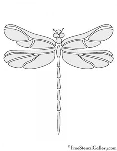 a drawing of a dragonfly sitting on top of a stick