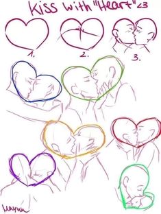 Pose Reference Drawing Kissing, Drawing Kiss Reference, Kissing Refrences Art, Kisses Poses Drawing, Draw Reference Poses Couples Kissing, How To Draw Someone Kiss, Drawing Kissing Tutorial Art Reference, How To Draw Characters Kissing, Kissing Anatomy Drawing