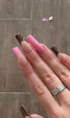 Nails Aesthetic, Girly Acrylic Nails, Simple Acrylic Nails, Classy Acrylic Nails, Long Acrylic Nails Coffin, Soft Nails, Long Square Acrylic Nails, Kawaii Nails, Pink Acrylic Nails