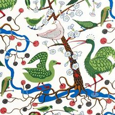 an image of the cover of a book with birds and flowers on it, which reads gruiner vogel