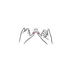 two hands holding each other with a heart in the middle