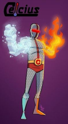 an image of a cartoon character with fire coming out of his chest and hands in the air