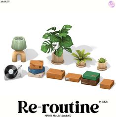 an advertisement for re - routine shows the various types of planters and boxes