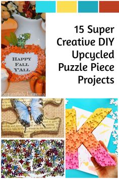 15 super creative diy upcycled puzzle piece projects that are easy to make