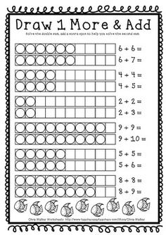 a printable worksheet for adding numbers to the number one and twos