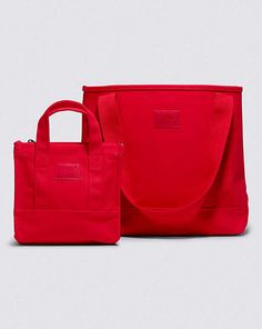 Small But Mighty, Vans Style, Mini Tote, Fall 2024, Shoulder Strap, Cotton Fabric, Tote Bag, Red, Fabric