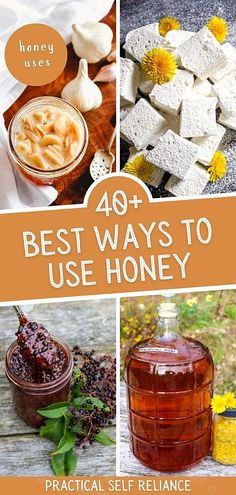 the cover of 40 best ways to use honey