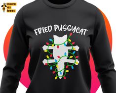 a women's black sweatshirt with the words feed pugsnact on it