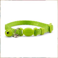 Petco Brand - YOULY The Classic Lime Green Breakaway Kitten Collar, One Size Fits All Green Cat Collar, Kitten Collar, Catnip Cat Toy, Green Moon, Green Cat, Kitten Collars, Pet Kitten, Green Brands