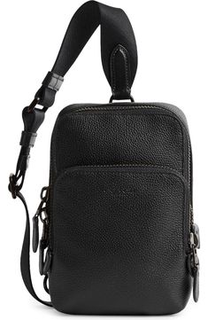 COACH Gotham Sling Pack | Nordstrom Sling Pack, Webbing Strap, Embossed Logo, Gotham, Pebbled Leather, Nordstrom, Clothes For Women, Free Shipping, Leather