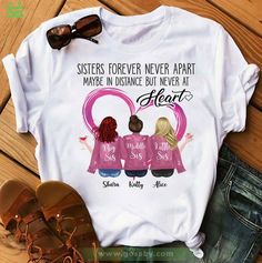 Sisters T Shirts, Sister T Shirts, Sisters Shirts, Sisters Photoshoot Poses, Sisters Forever, Sister Tshirts, Gifts For Your Sister, Cruise Shirt, Sister Shirts