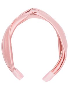 rose pink gathered detailing knot detailing wide brim Knot Hairband, Designer Headbands, Luxury Hair Accessories, Comfortable Headbands, Jennifer Behr, Velvet Headband, Chanel 2, Luxury Hair, Twist Headband