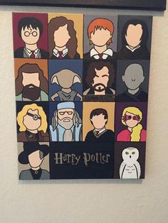 a harry potter poster hanging on the wall