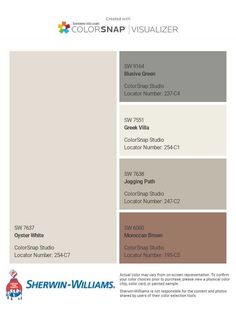 the color scheme for sherylin - williams's paint swatches is shown