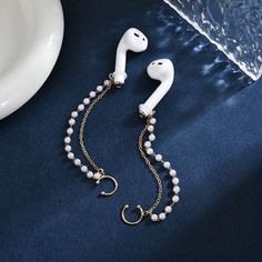 Anti-Lost Chain For Earphone Fashion Metal Headphone Chains Strap Women Wireless Earphones Retention Anting Manik, Ear Hangers, Ear Chain, Diy Jewelry Unique, Ear Buds, Handmade Jewelry Tutorials, Classy Jewelry, Handmade Wire Jewelry, Apple Airpods