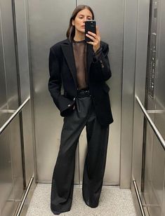 Mode Zara, Looks Party, Neue Outfits, Looks Black, Night Out Outfit, Evening Outfits, All Black Outfit, Mode Inspo, Looks Chic