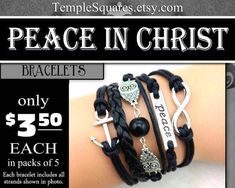 bracelets with an owl and cross are on sale for $ 35 each in packs of 5