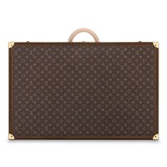 LOUIS VUITTON® - Alzer 55 - Brown Round Leather, Louis Vuitton Official, All Around The World, Rivets, Monogram Canvas, Leather Handle, Louis Vuitton Damier, Leather Trims, Metallica