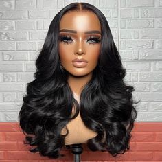 Upgrade 13X6 Full Frontal Skinlike Real HD Lace Wig Body Wave Pre Plucked Hairline - wowangel Frontal Wig Body Wave, Full Lace Frontal, Hd Lace Wig, Invisible Lace, Full Frontal, Hair Model, Hd Lace, Lace Wig, Wig Cap