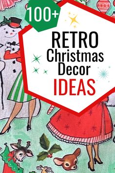 100+ Retro Christmas Decor Ideas Vintage Mantle Christmas Decor, 40s Christmas Decor, Christmas In The 50s, Vintage 50s Christmas Decor, Retro Christmas Diy Vintage Ornaments, Retro Christmas Centerpieces, Vintage Christmas Decorations 1950s Diy, 1950 Christmas Tree, Retro Christmas Table Decor