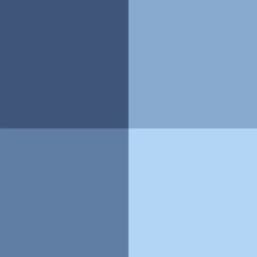 a blue and white color scheme with different shades