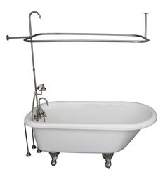 an old fashioned bathtub is shown against a white background