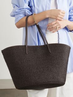 Brunello Cucinelli's tote is perfectly sized for long weekends away or days at the beach. Woven from raffia, it's trimmed with the label's signature Monili beads and has an oversized, open-top design. Use the zipped pocket to keep small essentials secure. Ukraine Clothing, Best Beach Bag, Bags 2024, Flat Dress Shoes, Suede Tote, Raffia Bag, Everyday Accessories, Beach Bags, Brunello Cucinelli