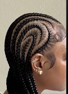 Corn Row Styles For Black Women, Corn Row Designs, Straight Back Cornrows With Designs, Straight Back Braids With Design, Cornrows With Designs, All Back Hairstyle, Natural Cornrow Hairstyles, Hairstyles Cornrows, Cornrow Designs