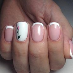 Nagel Tips, Wedding Nails Design, Super Nails, Spring Nail Art, Floral Nails, French Tip Nails, Flower Nails, French Manicure