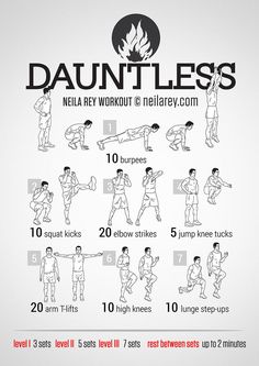 a poster showing how to do squats with the words dauntless on it